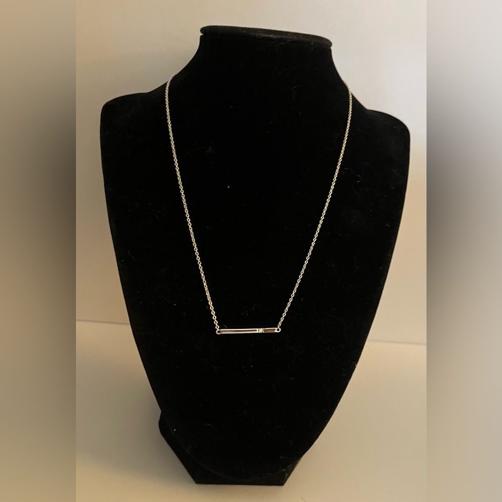 Brilliant Earth Sterling Silver Diamond Bar Necklace